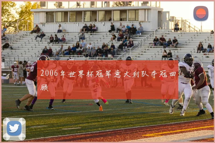 2006年世界杯冠军意大利队夺冠回顾
